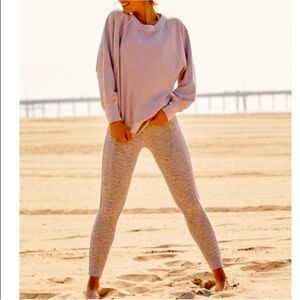 Free People “Hybrid” Leggings in Silver NWT, Small